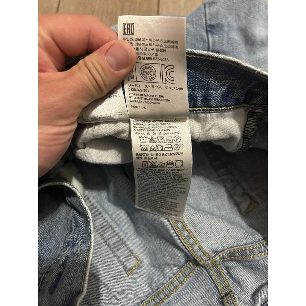 Levi's 505 Men's Cotton Denim Jeans Light Stonewash, Size 34x30